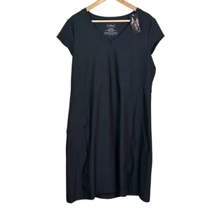 Abito LL Bean taglia XL sport fitness scollo a V con tasca con cerniera e maniche ad aletta - Foto 1 di 8