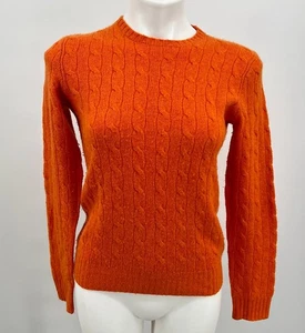 Maglione donna Ralph Lauren etichetta nera cashmere arancione grande - Foto 1 di 9