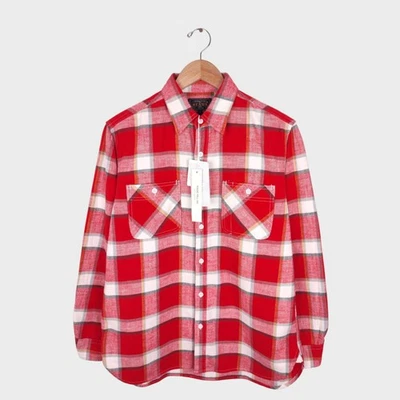 BEAMS PLUS Men's Made in Japan Checked Flannel Work Shirt - Size M - Brand New - Image 1 of 4