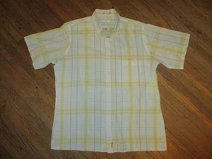 Camicia vintage Van Heusen personalizzata club plaid bottoni pastello manica corta GRANDE - Foto 1 di 7