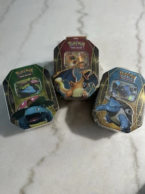 Pokemon Charizard, Blastoise, Venusaur EX TRIO TINS, 2014, NEW & SEALED. - Image 1 of 4