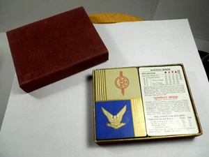 1930 Brown & Bigelow doble baraja cartas American Eagle juego retro - Imagen 1 de 10