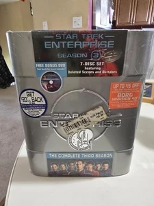 SEALED Star Trek Enterprise The Complete Third Season 7 DVDs Deleted Scenes + B - Foto 1 di 1