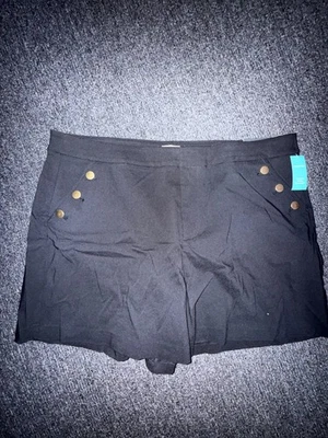 Maurices Black Rayon Women's High Rise Shorts: Size 2XL - Image 1 of 4