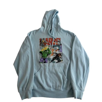 Sudadera con Capucha Pullover Marvel Comics Estampado Gráfico Superhéroes Azul Hielo Mediana Foto 1 de 4