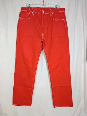Levis 501 Mens orange Denim Colored Jeans Size 38/34 - Image 1 of 4