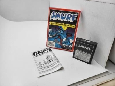 SMURF CBS GAME  CIB COMPLETE FOR PAL ATARI 7800 + 2600 + PLUS NEVER USED #B22 - Image 1 of 4