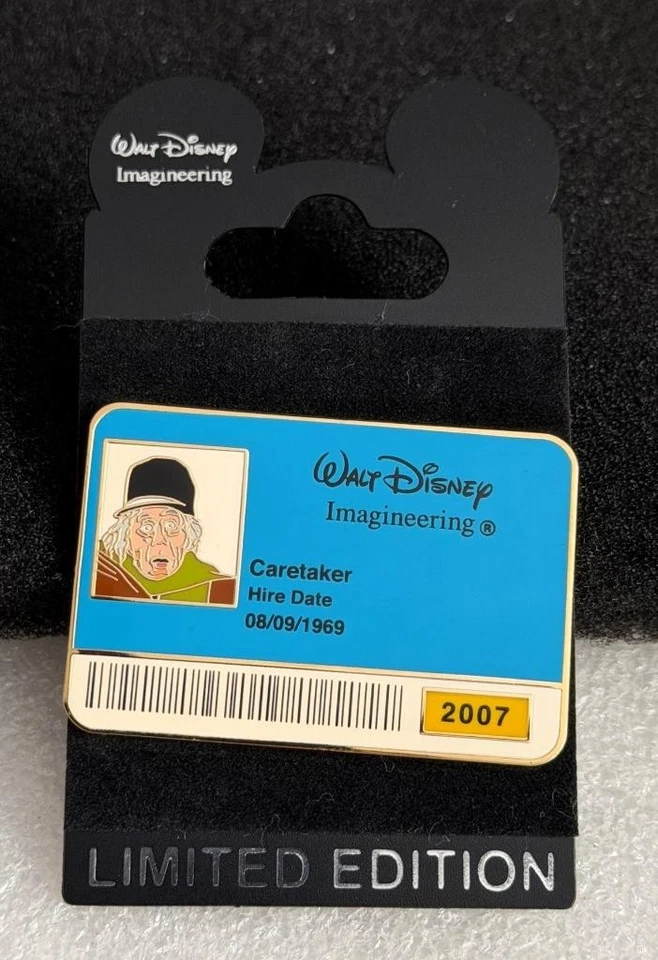 Disney WDI Haunted Mansion Caretaker I.D Badge Series 2007 LE 300 Cast Pin - Image 1 of 1