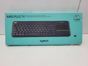 Logitech K400 Plus Wireless Touch Keyboard Media Controls, Built-In Touchpad Blk - Picture 1 of 5