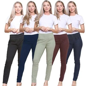 Pantalones de mezclilla informales elásticos de cintura alta para mujer - Imagen 1 de 25