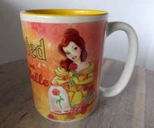 DISNEY ENCHANTED TALES WITH BELLE COFFEE CUP MUG * 14 OZ * YELLOW * - Picture 1 of 6