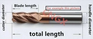 1P 4F 20mmx20×45×100 HRC50°ALL Solid Carbide End Mills Cutter Round nose - Picture 1 of 1