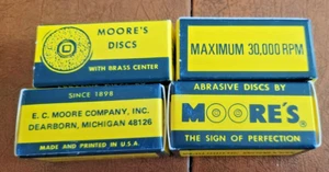 E C Moore's Adalox Medium 7/8" Sanding Disc Snap On Metal Center 4 Boxes Medium - Picture 1 of 3