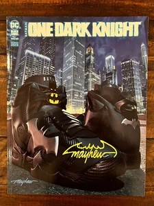 CABEZA DE ZAPATILLAS BATMAN ONE DARK CABALLERO #1 MIKE MAYHEW MINIMAL VIRGEN FIRMADA CON CERTIFICADO DE AUTENTICIDAD - Imagen 1 de 2