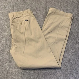 ROWM Pants Mens 34x32 Biege Chinos Straight Flat Front - Picture 1 of 18