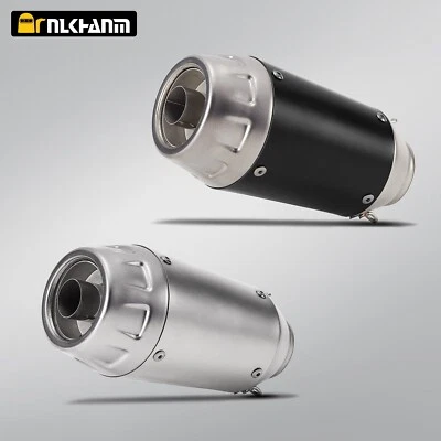 Slip on 51mm Motorcycle Muffler Tail Pipe Modified ATV Short Exhaust Tips - Image 1 of 4