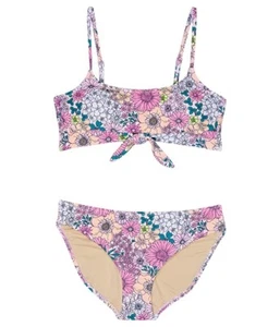 Shade Critters L133610 Girls Mod Floral Bow Front Bikini Swim Set Size 14 - Picture 1 of 4