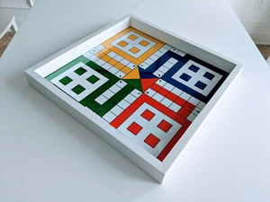 Ludo game board Real Glass Ludo Pachisi Dayakattam ludi Parcheesi Fei Xing Qi - Picture 1 of 8