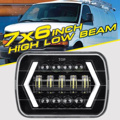 7x6" LED Headlight For International Harvester 4700 4800 4900 8100 9400i SBA SFA - Image 1 of 4