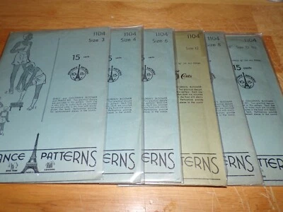 🌺 1920s ADVANCE #1104-GIRLS BLOOMER-PANTY SET PATTERN  3-4-6-8-12   NOT COPIES - Image 1 of 2