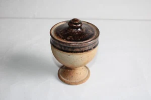 Sucrier en grès de La Borne, signé Pierre DIGNAN, hauteur 14.5 cm - Picture 1 of 8