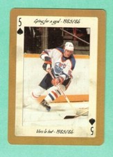 (1) WAYNE GRETZKY GOING FOR A GOAL 1985-86  PLAYING CARD  (I3324)