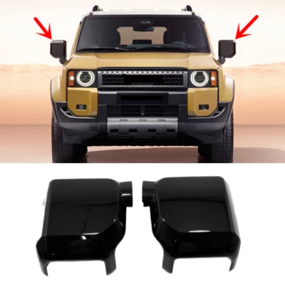 Bright Black Rearview Mirror Cover Trim 2pcs For Toyota Land Cruiser 2024 2025 — 第 1/4 张图片