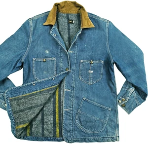 HOT VTG Herren LEE CHORE BARN DECKEN GEFÜTTERT SCOVILL JAPAN Denim Jacke Jeans 42 M - Bild 1 von 19