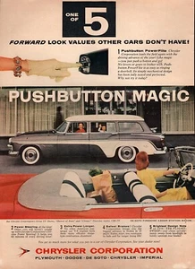 1956 De Soto Firedome Station Wagon "Push Button Magic" Original Color Ad - Picture 1 of 1