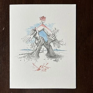 RARE 1981 SALVADOR DALI ARTWORK UNITED NATIONS 35TH ANNIVERSARY WFUNA #01157 - Picture 1 of 4