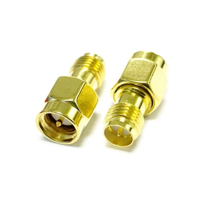 1PC SMA male to RP-SMA female jack inner pin RF connector Adapter straight NEW - Image 1 of 4