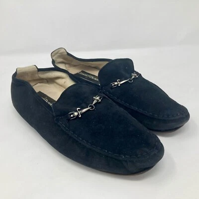 Mocasines de gamuza negros CESARE PACIOTTI para hombre con hebilla de daga icónica talla UK 9 / US 10 Foto 1 de 4