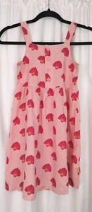 Wynken Mädchen Kleid rosa und rot gewelltes Kleid Größe 6Y - Bild 1 von 6
