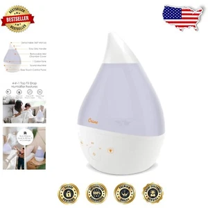 1-Gallon Top-Fill Ultrasonic Humidifier with Adjustable Mist & Sound Machine - Picture 1 of 12