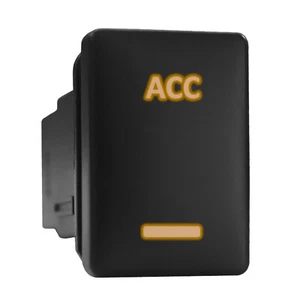 ACC - Orange Backlit Short Push In Switch  1.28"x 0.87" (Fit: Toyota) - Picture 1 of 6