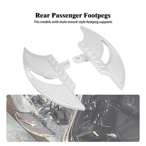 Rear Passenger Foot Pegs Floorboard Chrome Pedals Fits For Harley Touring Dyna - Picture 1 of 17