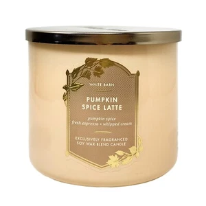Bath & Body Works White Barn PUMPKIN SPICE LATTE 3-Wick 14.5 Oz Scented Candle - Picture 1 of 1