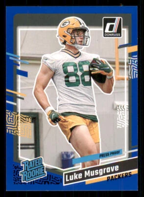 2023 Donruss Press Proof Blue #337 Luke Musgrave RR - Image 1 of 2