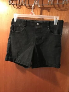 time and tru black denim shorts Size 8-10. Used But In Great Shape - Picture 1 of 8