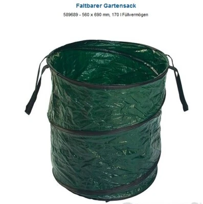 Gartensack, Laubsack, Grünabfalleimer Pop-Up 170 Liter Gartenabfallsack - Bild 1 von 4