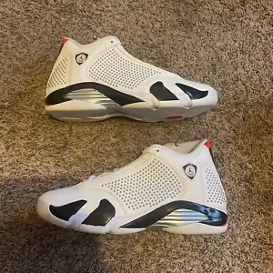 Air Jordan 14 X Supreme men’s US size 10 black/white excellent - Picture 1 of 6