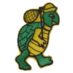 Entzückende grüne und gelbe Rückseite Verpackung Schildkröte Aufbügeln Aufnäher Mode Zubehör - Bild 1 von 3