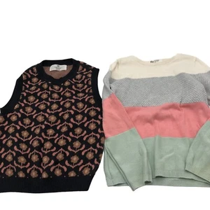 H&M Girls Size 6X / 7 Sweater BUNDLE Sweater Vest Knit Crewneck Pullover - Picture 1 of 7