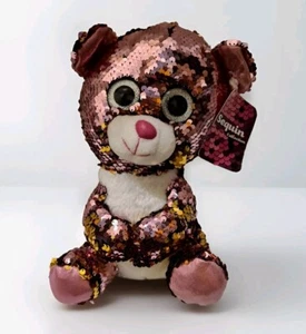 Hosh! Glitzer Katze Plüschtier Kuscheltier ca. 27 cm wendbar Farbe - Bild 1 von 7