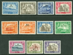 SG 36-46 Aden 1951 set di 11. GATTO FRESCO FINEMENTE MONTATO LEGGERMENTE NUOVO £90 - Foto 1 di 1