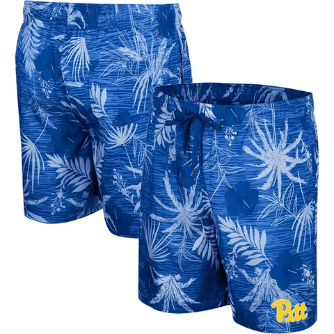 Men's Colosseum Royal Pitt Panthers What Else is New Swim Shorts Cover