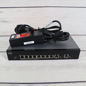 Cisco SF302-08PP 8 Port 10/100 PoE Managed Switch - Fast Dispatch - UK Seller! - Picture 1 of 14