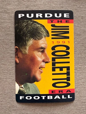 CFB 1991 PURDUE BOILERMAKERS Football Schedule College Jim Colletto BANK ONE - Image 1 of 2