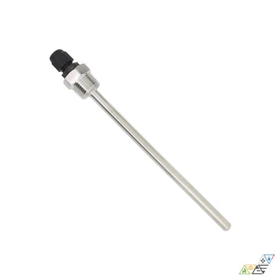 ENVIRON Tauchhülse DN12 G1/2" Edelstahl V4A 200mm Länge für Temperaturfühler 6mm Heizung