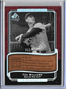 Ted Williams 2003 Upper Deck SP Time Etched in Wood 33 of 175 - Picture 1 of 2